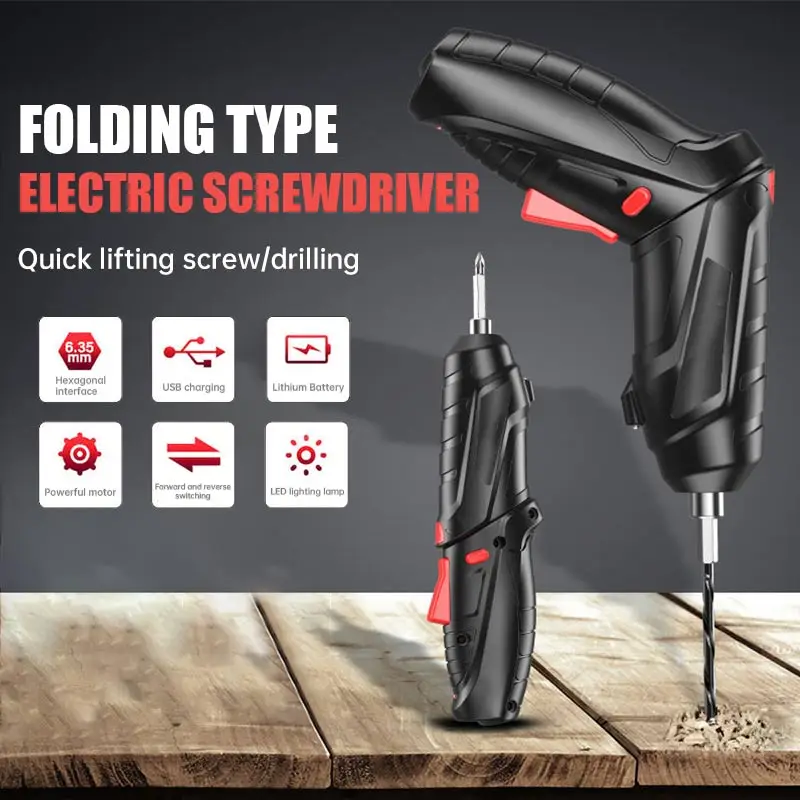 

Electric Screwdriver Recharging Household Multi Cordless Electric Screwdriver Screw Gun Powerful Lithium Battery Hand Drill Tool