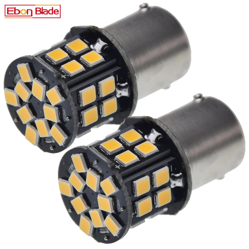 Пара 6V светодиодный сигнальная лампа 1156 BA15S 1157 BAY15D BA15D теплый белый автомобиль