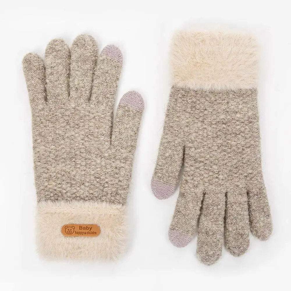 2019 Модные Детские Зимние перчатки для мальчиков и девочек вязаные мягкие зимние