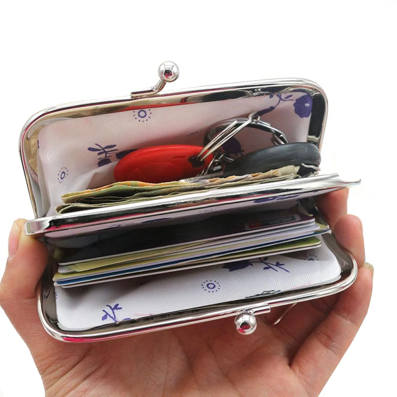 Женский кошелек для мелочи модный с цветочным принтом в стиле ретро винтажный
