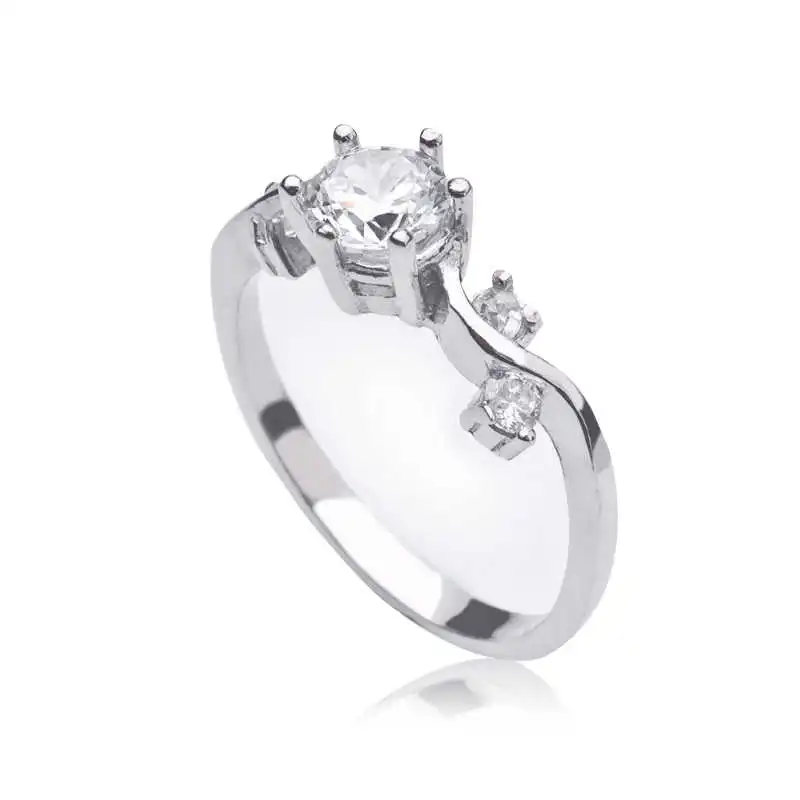 

Серебряное женское кольцо Silverlina с одним камнем