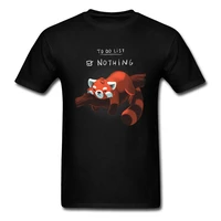 red panda day t shirt funny men tshirt nothing to do tops summer cotton tee black t shirts students clothing lazy style