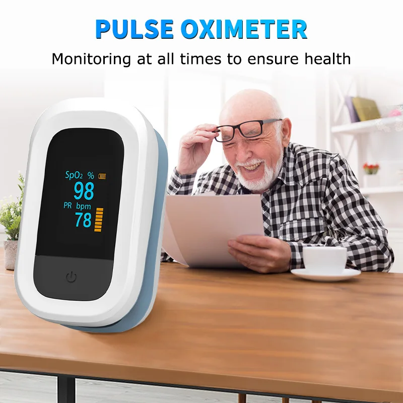 Пульсоксиметр Пальчиковый цифровой портативный для измерения пульса и уровня