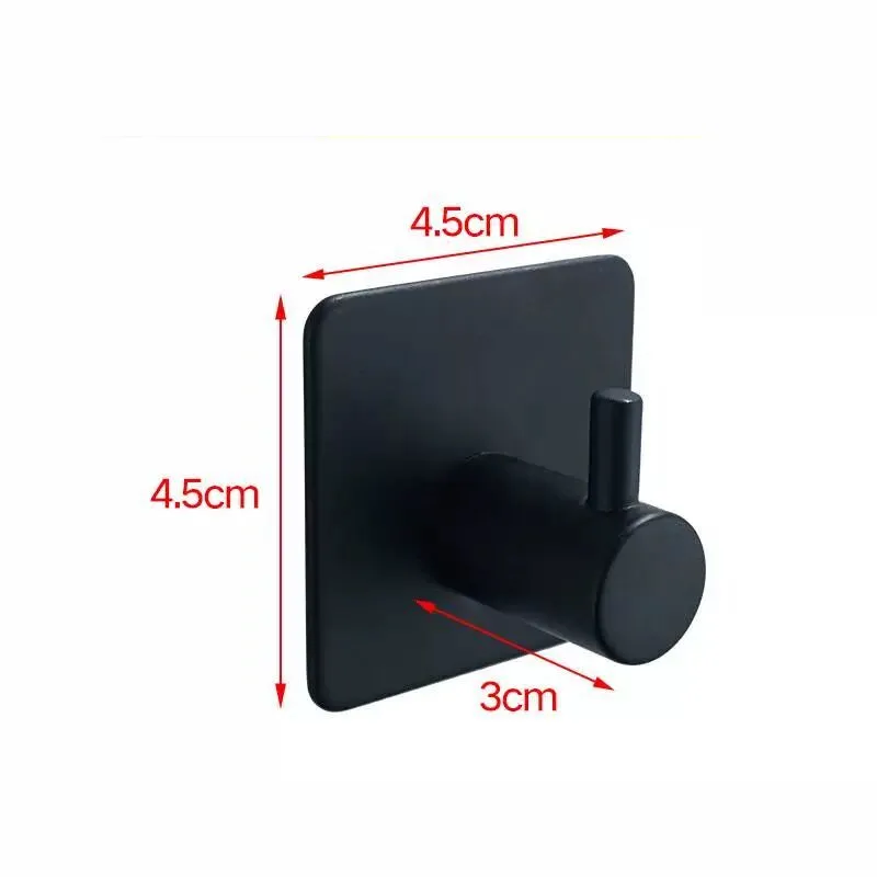 LIUYUE одиночные крючки черные для полотенец из нержавеющей стали самоклеящиеся семейных шляп ключей