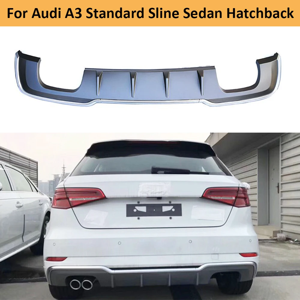 Диффузор для заднего бампера автомобиля спойлер Audi A3 Standard S line Sedan Hatchback 2017 2019