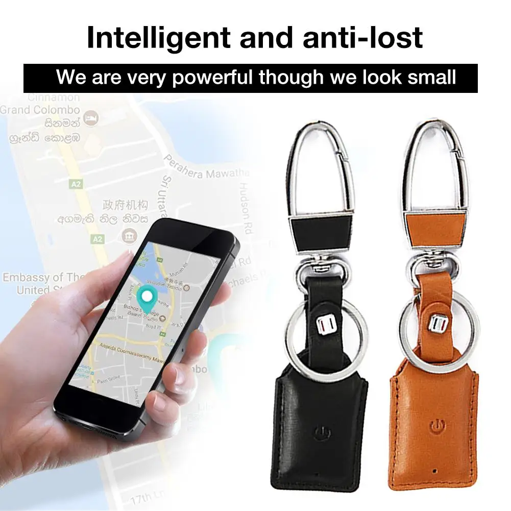 Брелок для поиска ключей умный трекер анти потеря натуральной кожи Bluetooth брелок с