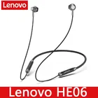 Магнитная Bluetooth-гарнитура Lenovo HE06, Беспроводные стереонаушники с шейным ремешком, Bluetooth 5,0, для занятий спортом и бега
