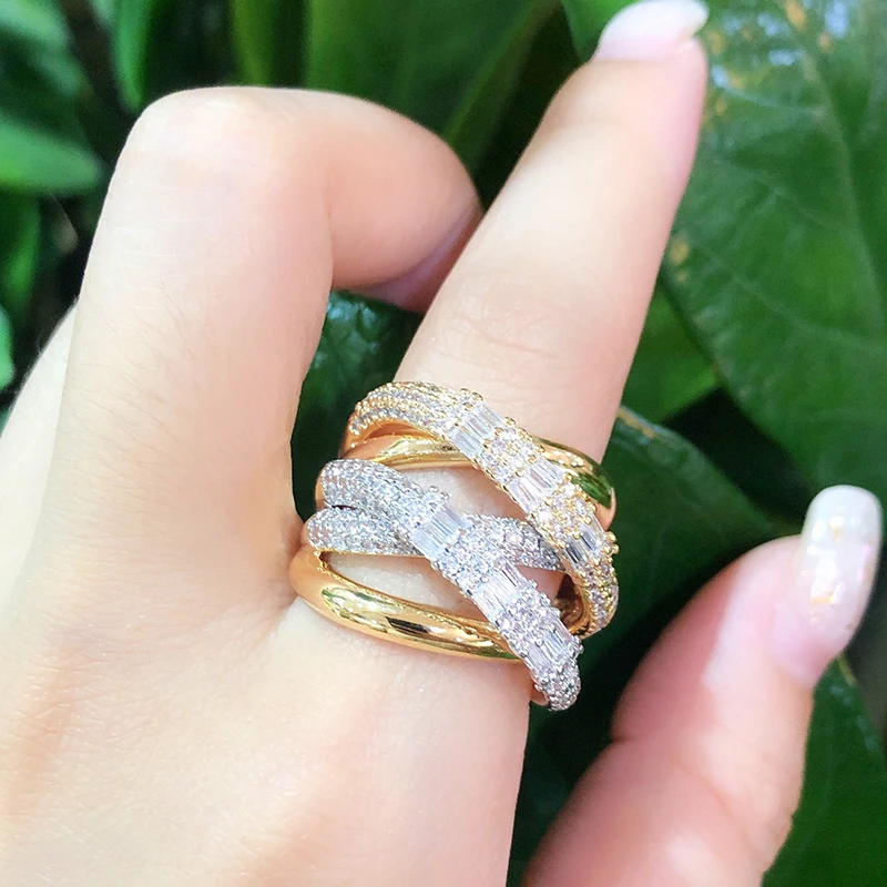 Невесты говорить роскошные женские палец кольцо с кубическим цирконием