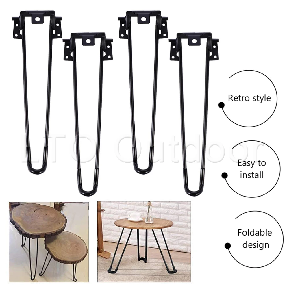 

2/4 шт., складные металлические шпильки для стола, 14 дюймов