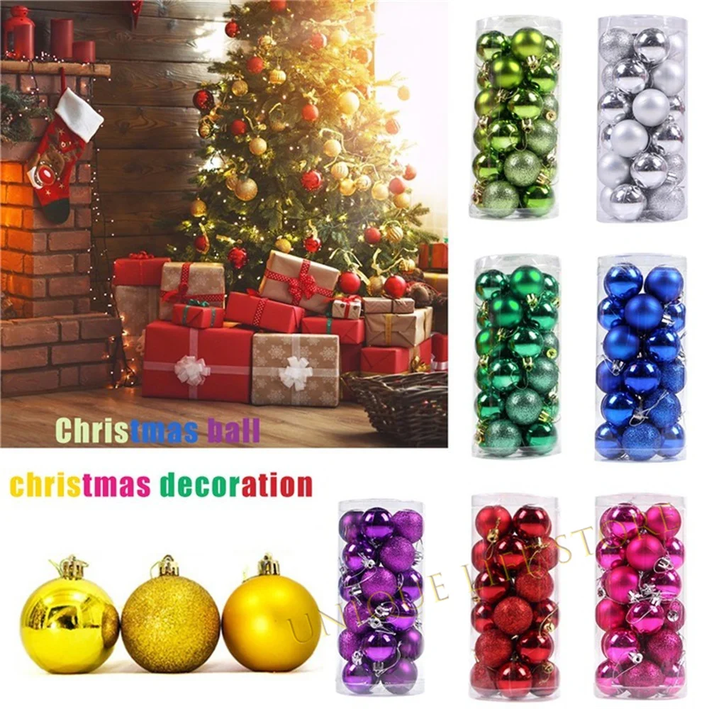 

Christmas Decorations For Home 24pcs 6 Cm Xmas Ball Ornament Christmas Tree Decorations New Year Decoration
