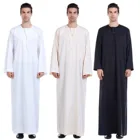 Новые мусульманские мужские халаты Jubba Thob, мусульманская одежда, халат, Саудовская Аравия, абайя, Ближний Восток, Арабская одежда Dubia, высокое качество, Abaya