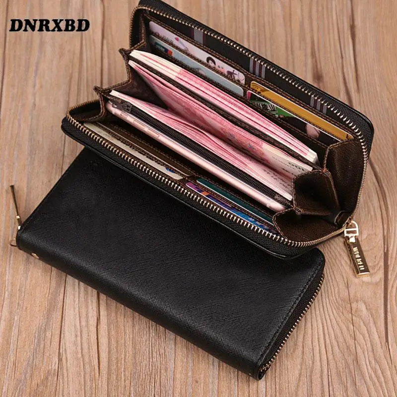 

Men's Wallet Carteira 2021 New boys wallet leather long wallet billeteras para hombre Zipper money clip Luxury wallet