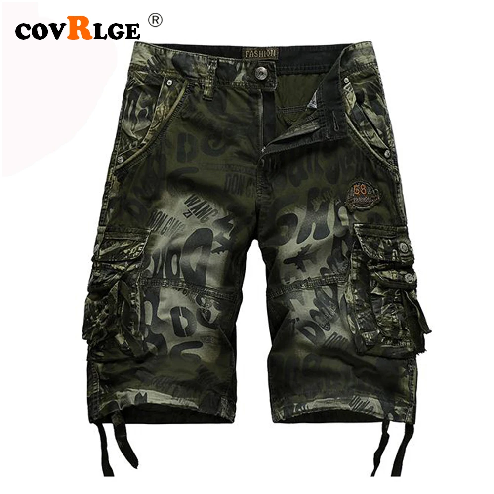 

Шорты-карго мужские, хлопковые, с несколькими карманами, с вышивкой