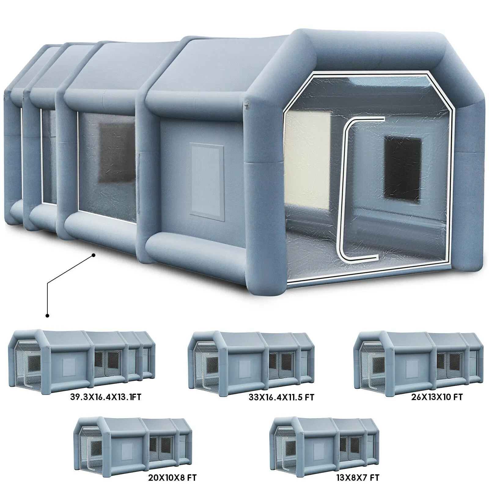 Надувная покрасочная камера 6*3*2 5 м палатка для распыления Воздушная кемпинга с 2