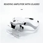 Новые увеличительные очки увеличение 1,5x 2.5X 3.5X 5.0X USB перезаряжаемые светодиодный светильник кой для чтения ювелирных изделий ремонта часов