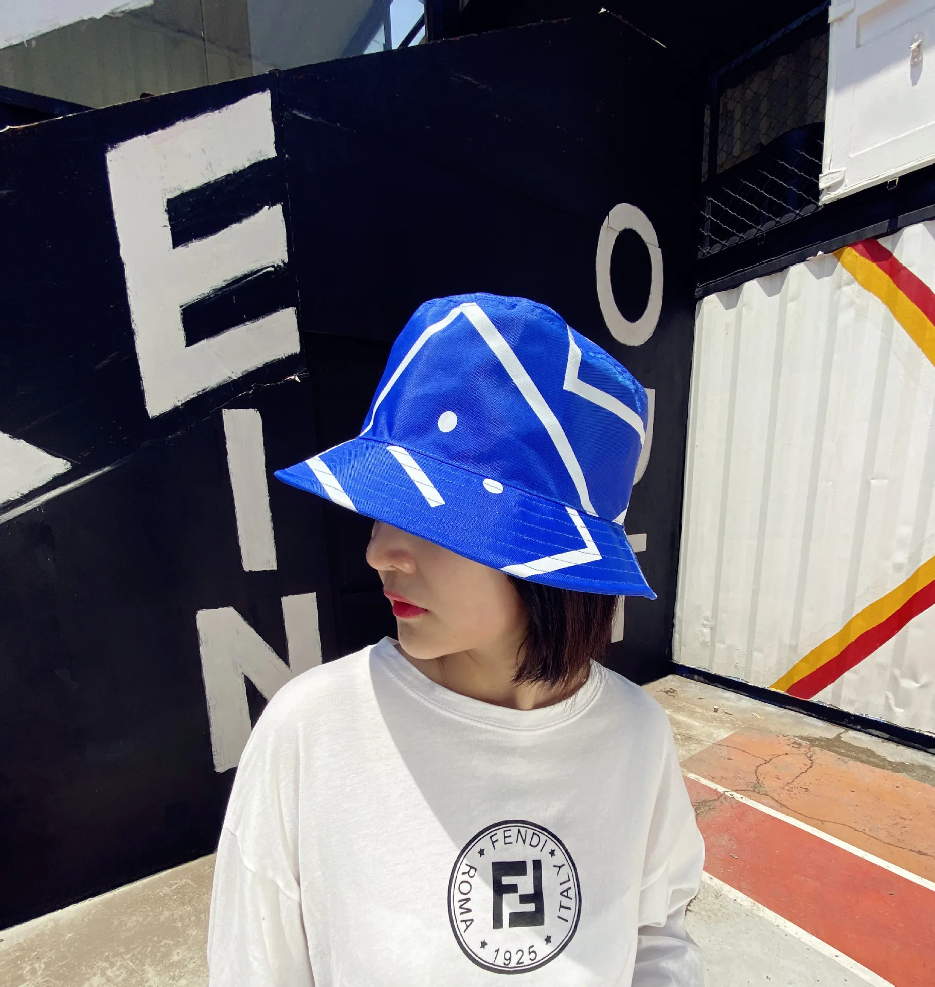 Ac Studios Smiling face Beanie Skull Caps Smiley fisherman hat with large brim sunhat Acne Hats Beach sun hat anti UV basin hat