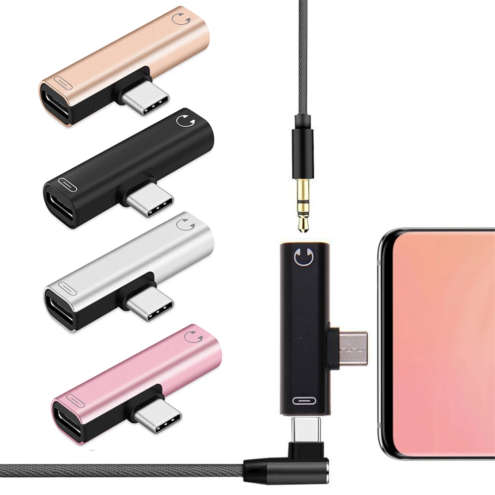 Универсальный адаптер для наушников с разъемом USB Type C на 3 5 мм кабель AUX Samsung S10 S9