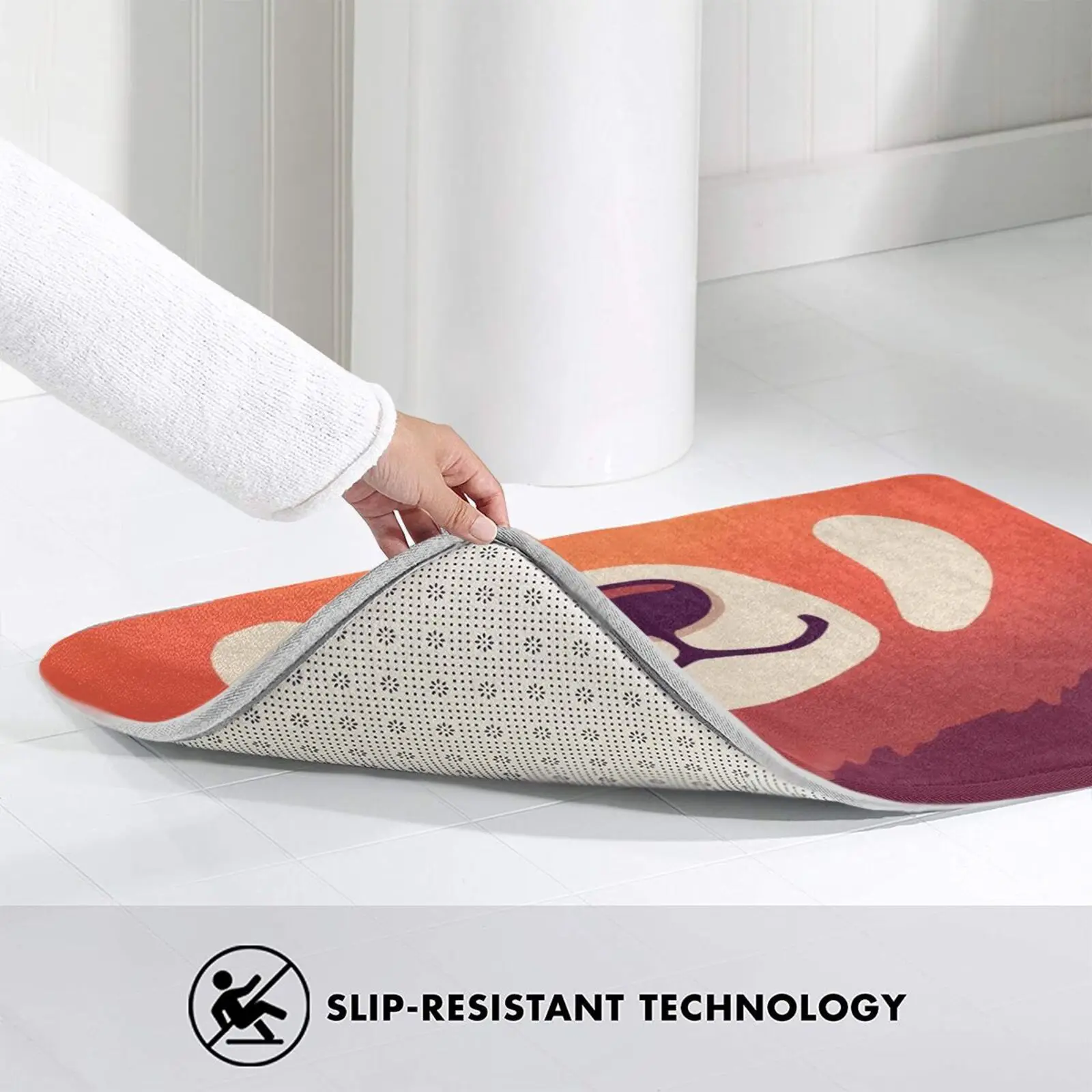 Маска коврик с красной пандой Противоскользящий для входной двери в спальню