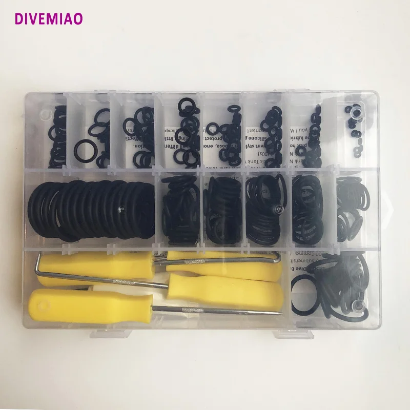 Набор уплотнительных колец для подводного плавания 15 различных NBR70 + 4 шт.