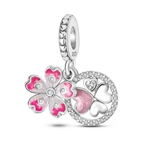 plata charms of ley silver color daisy heart shaped beaded fit original pandora bracelet for women making jewelry gift