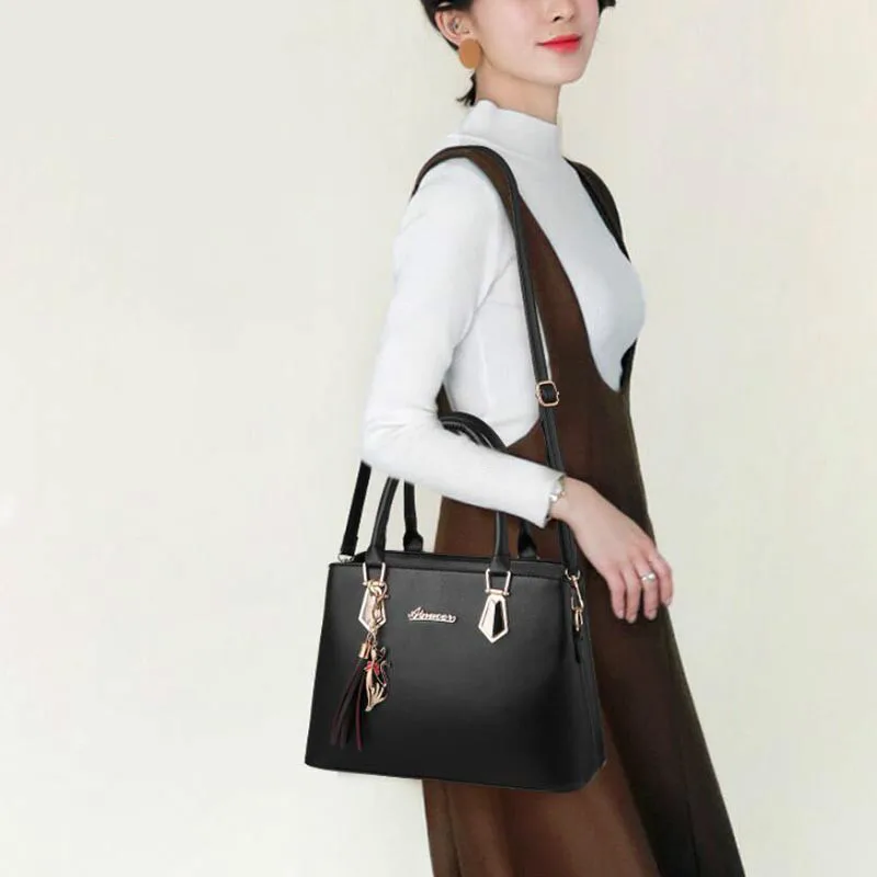 WEIXIER New Luxury Women Bag 2 Pieces Set solid bag Fashion Shoulder Messenger PU Leather Composite V1-71 | Багаж и сумки