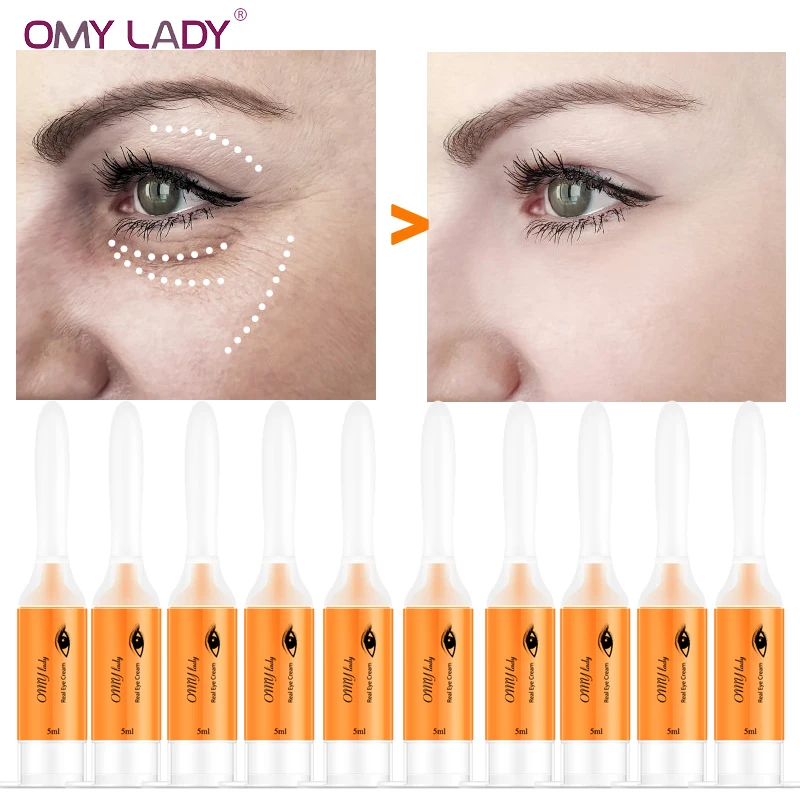 OMY LADY EyeCream Instant Remove Eyebags Firming Eye Anti Puffiness Dark Circles Under Eye Anti Wrinkle Anti Age Eye Care10PCS