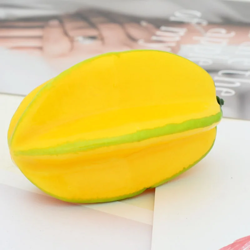 Carambola Искусственный персик поддельные фрукты украшения дома муляж лимона Орнамент Ремесло еда фотографии реквизит - Цвет: Carambola