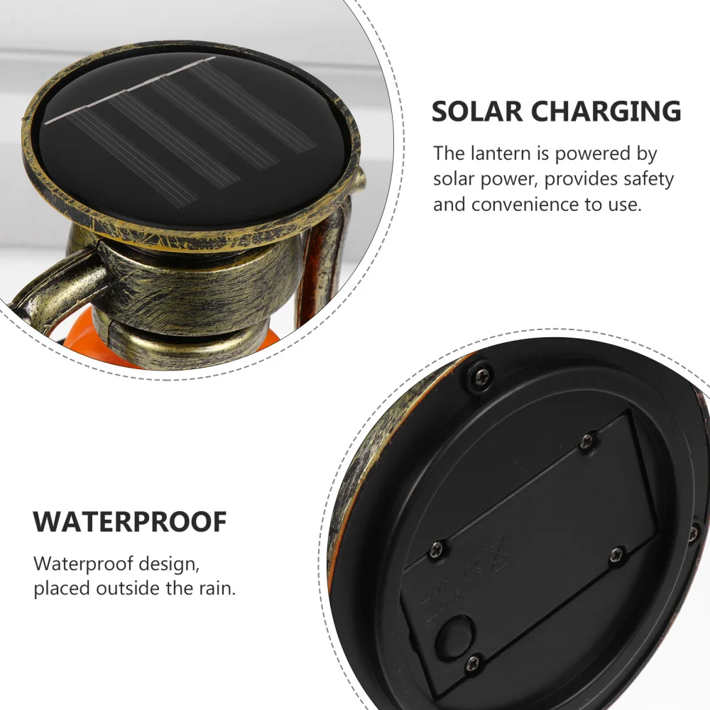 

Pumpkin Solar Kerosene Lamp Retro Handheld Lantern Lamp Ornament