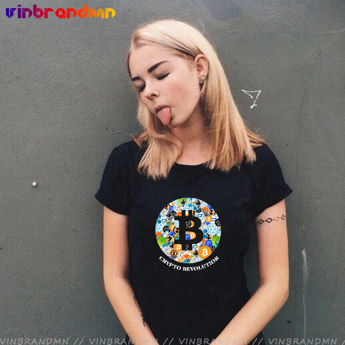 Bitcoin RevolutIon tee shirt Bitcoin crypto shirt crypto currency T-shirt Vogue Casual pride t shirt women's Fashion t shirts