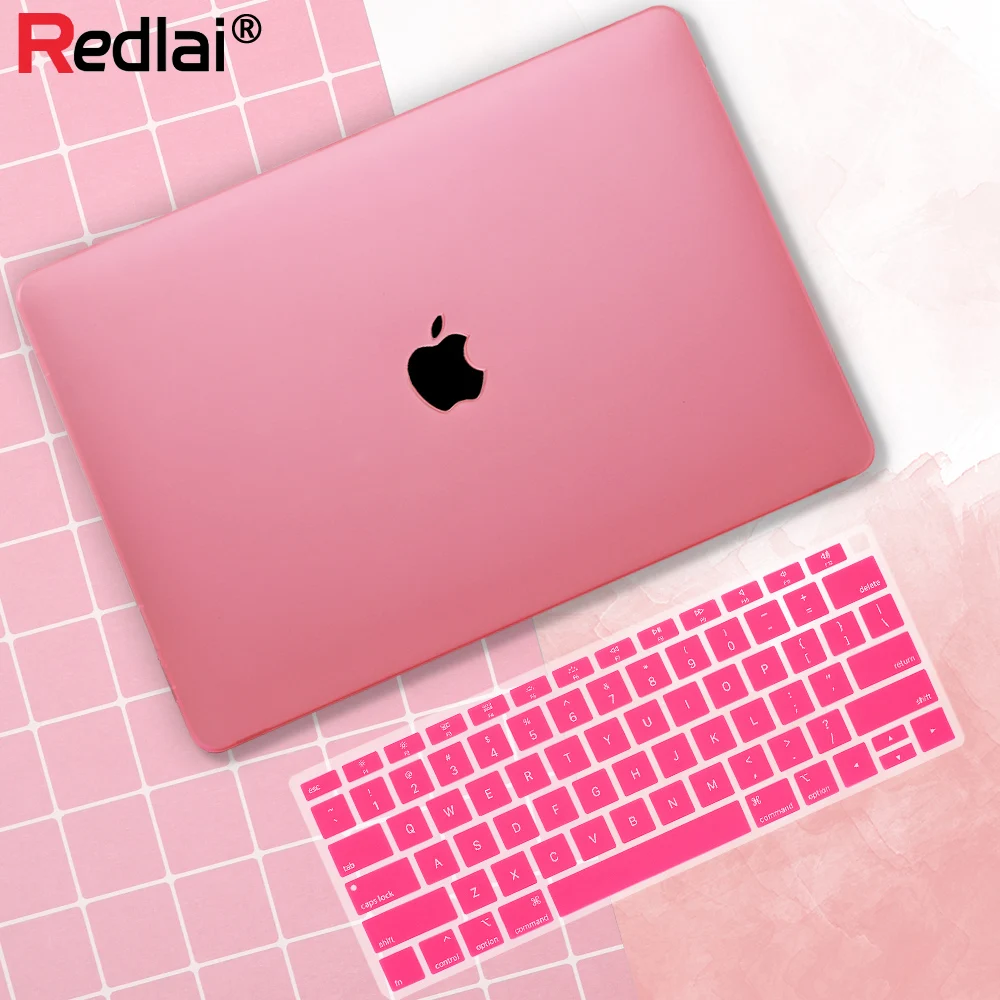 Pink Матовый пластиковый жесткий чехол, чехол для клавиатуры, Защита экрана для MacBook Air 13 дюймов A1932 с дисплеем retina Air13 A1466 - Цвет: Pink