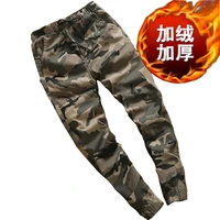 women camouflage autumn and winter plus cashmere long pants camo cargo trousers casual military army combat couple sweatpantsfc2