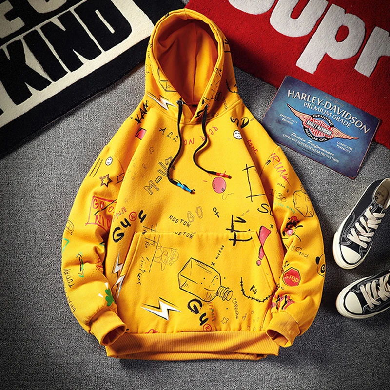 

Print Hoodie Men Streetwear 2020 Brand New Mens Harajuku Hoodies Spring Autumn Fashion Hooded Sweatshirts High Street Tops