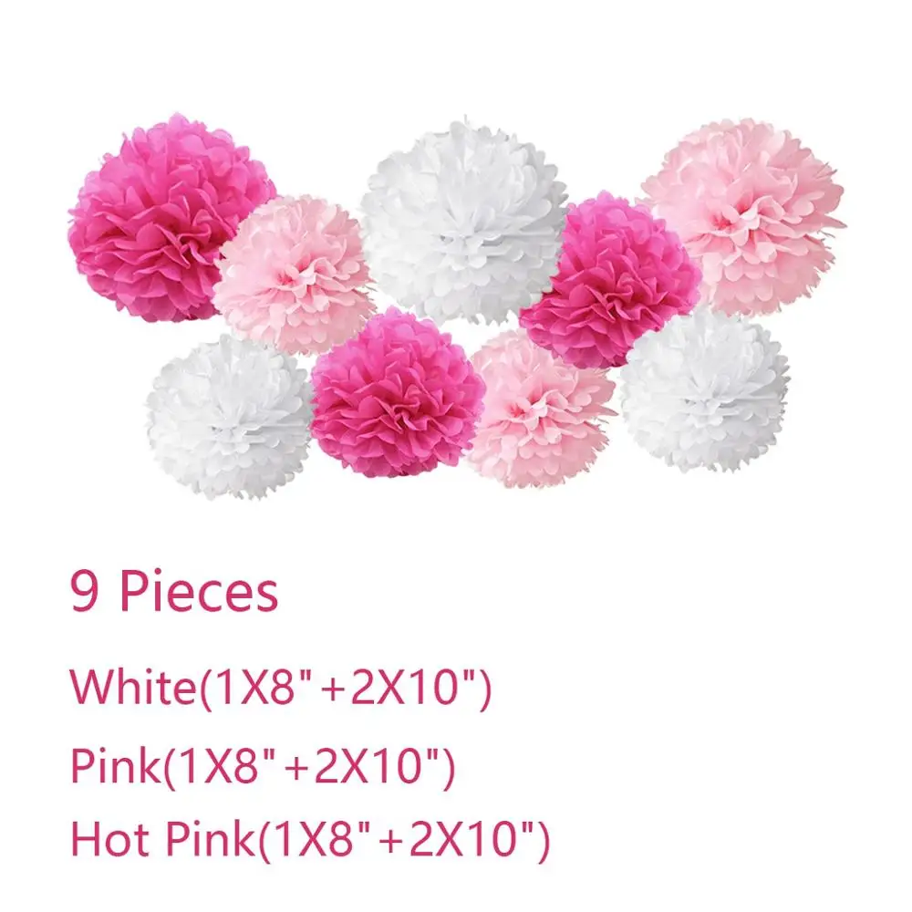 pink pompoms Воздушные шары в виде слона, украшения для девочек и мальчиков, детские украшения для дня рождения, крещения, крещения - Цвет: pink pompoms