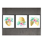 Золотой анатомии Декор Цветочное сердце анатомический мозг легкие и с цветочным принтом медицинский арт подарок для врача клиника Wall Art студент-медик