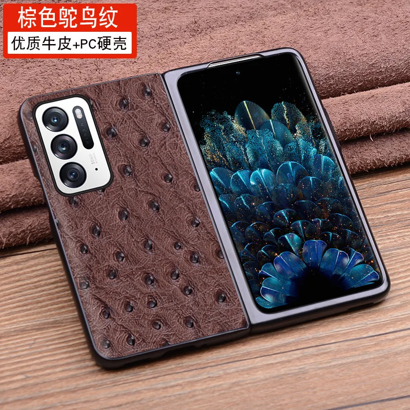 

Роскошный чехол из натуральной кожи для OPPO Find N складной чехол для телефона
