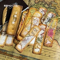 1 set 30pcs vintage retro style map bookmarks for novelty book reading maker page paper creative stationery page mark