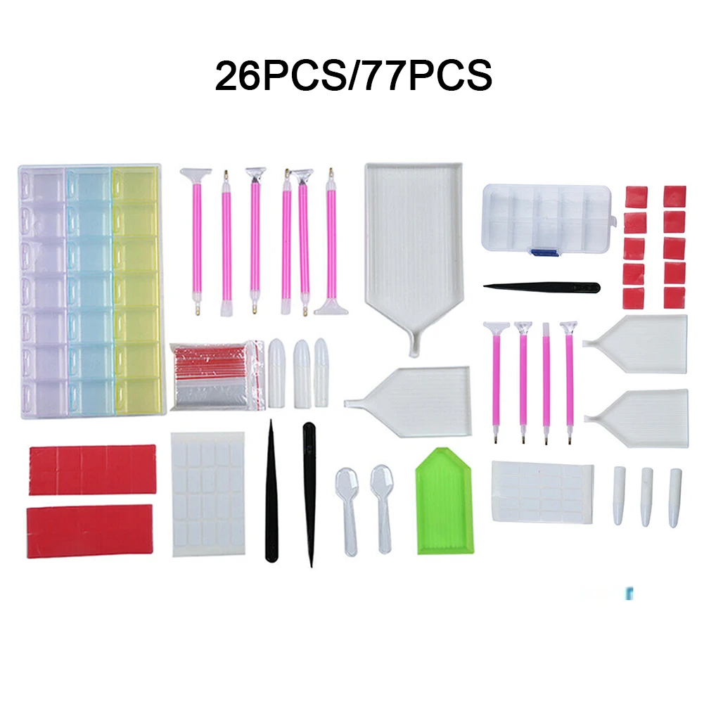 

Embroidery Painting Art Tools Kit Glue DIY Box Kit Multi Art Accessories 5D
