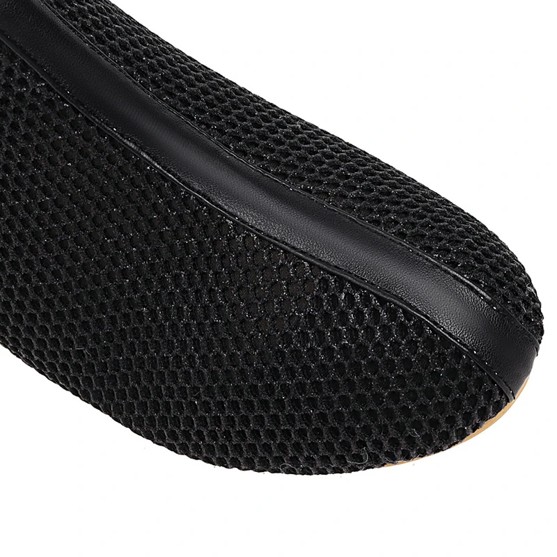 

Black White Pink Cute Women Sandals Sexy Shoes Flat Shoes Open Toe Transparent Mesh Knee High Summer Shoes 2022 New Series