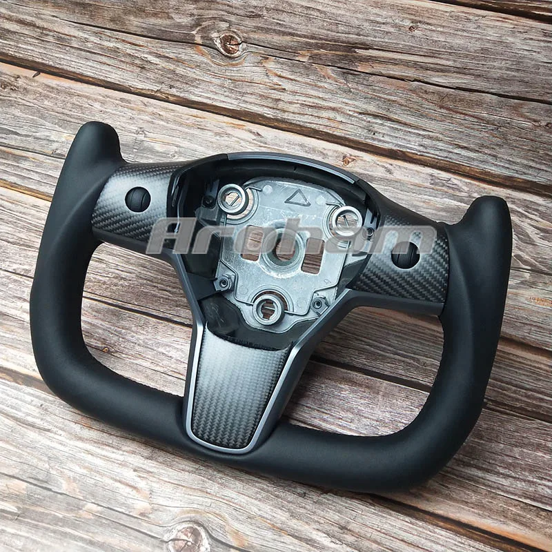 Высококачественное рулевое колесо из кожи под заказ для модели Tesla 3 Y 2017 2018 2019 2020