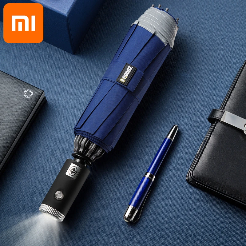 

Автоматический складной зонт Xiaomi со светодиодной подсветкой зонт от солнца дождя зонт от дождя для съемки алюминиевый водонепроницаемый З...