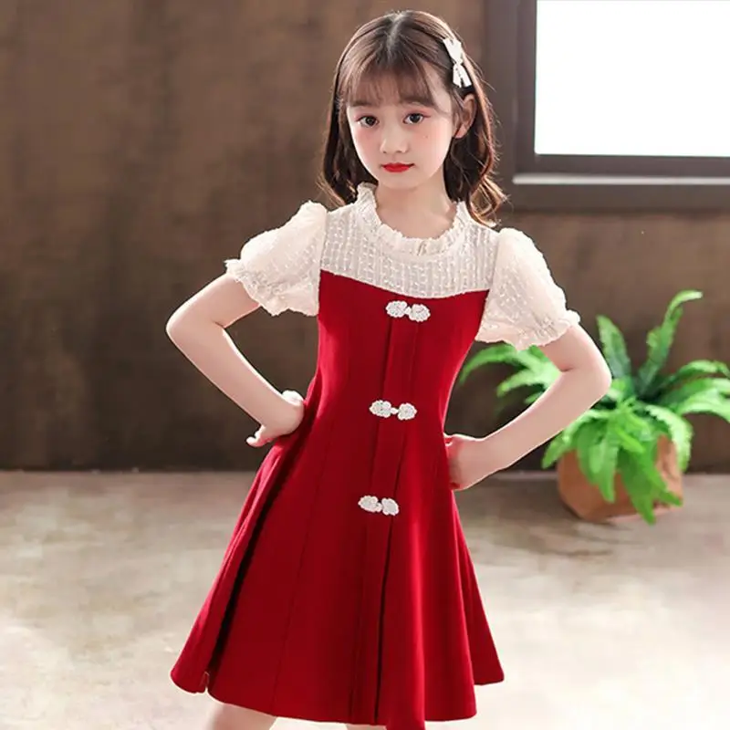 

Летнее платье для девочек интернет-знаменитости детская юбка для девочек детская одежда Новинка 2021 летнее платье принцессы Эльзы для крупн...