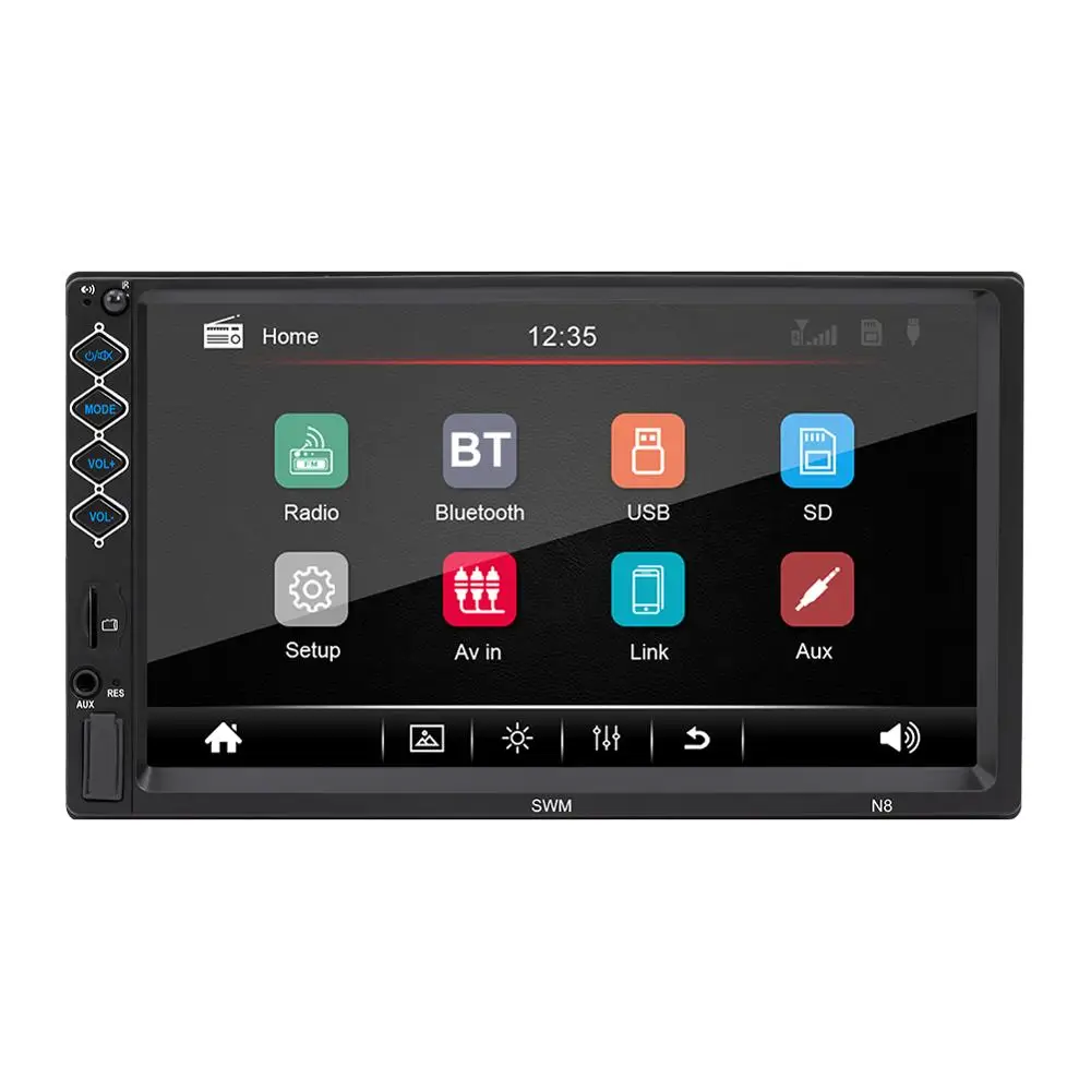 Многофункциональный MP5 плеер 7 дюймов автомобильный стерео сенсорный экран Bluetooth