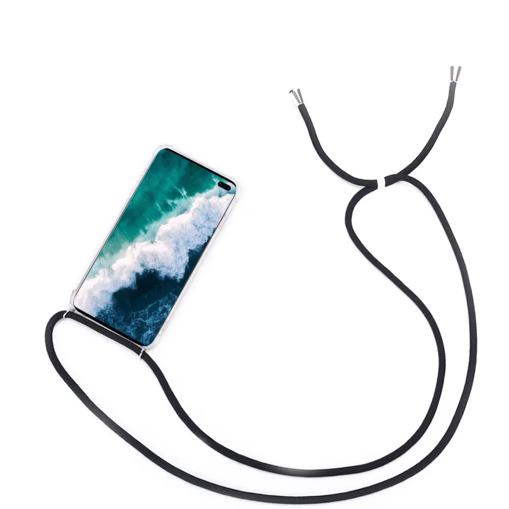 Чехол для Samsung Galaxy A6 A7 A8 A9 2018 Note 10 с цепочкой и шнуром ожерелья S20 Ultra J3 J5 J7 J4 J6