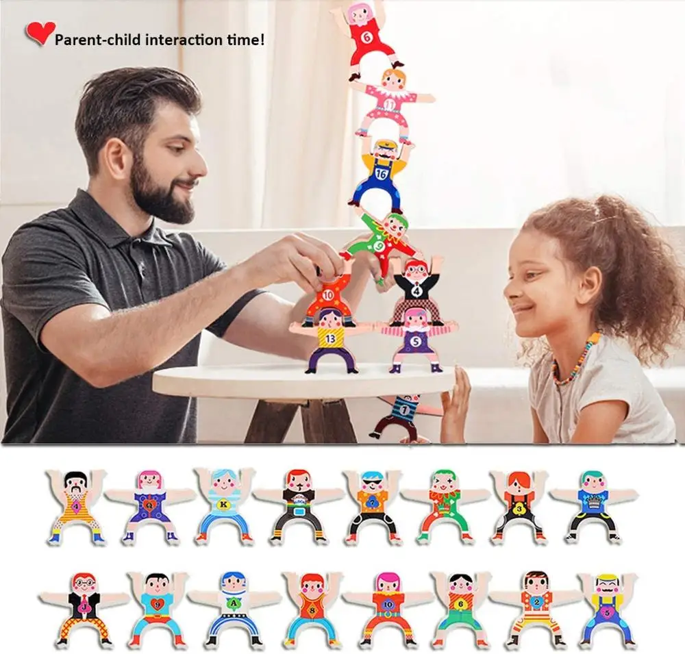 Деревянные Складные игры Vokmascot акробатические игрушки Hercules Troupe балансирующие