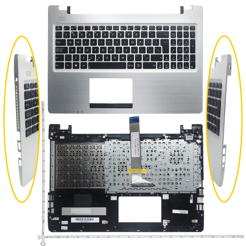 Клавиатура для ноутбука США рамка ASUS K56 K56C R505C V550C K56CM S56C S550C A56C S500C верхняя крышка