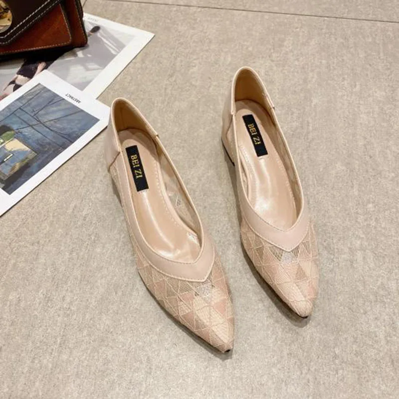 

2021 Summer Office Lady Shoes Women Middle Heels 3.5cm Elegang Ladies Heeled Shoes Pointed toe Women Pumps Modern Brand A3670