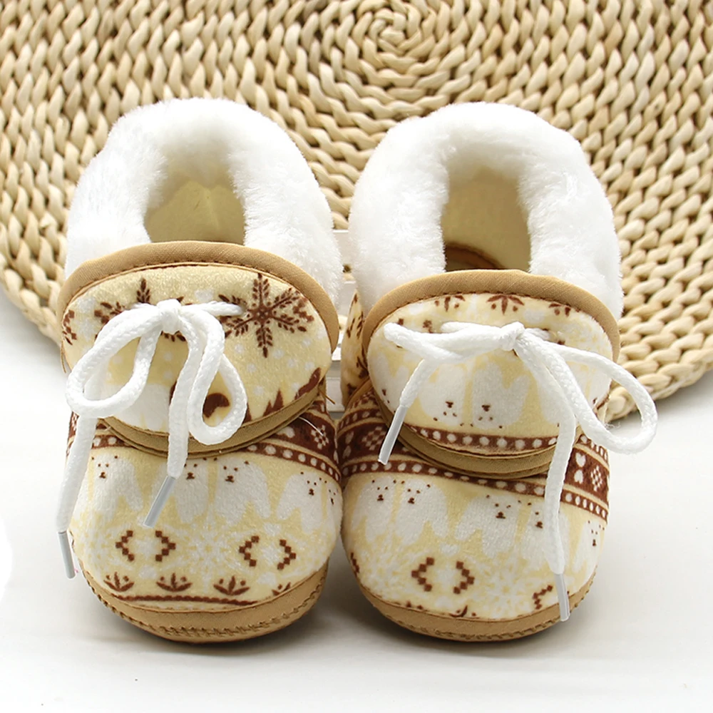 

Winter Soft Baby Shoes Baby First Walkers Newborns Infant Cute Walking Shoes Baby Boys Girls Non-slip Toddler Warm Shoes 0-1Y