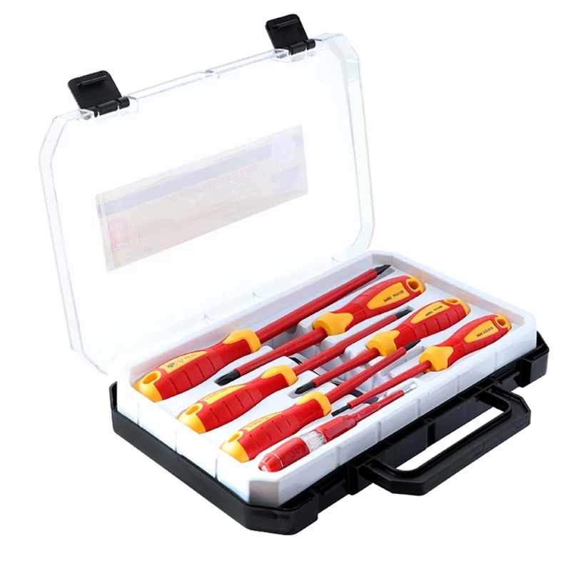 

Hand Tools Changeable Insulated Screwdrivers Set Magnetic Slotted Phillips Screw