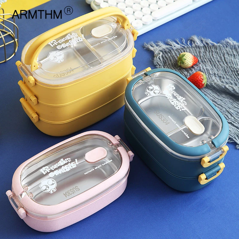 

304 Stainless Steel Insulated Lunch Box School/office/travel Multi-Layer Storage Boxes Tableware Bento Sushi Rice Food Container