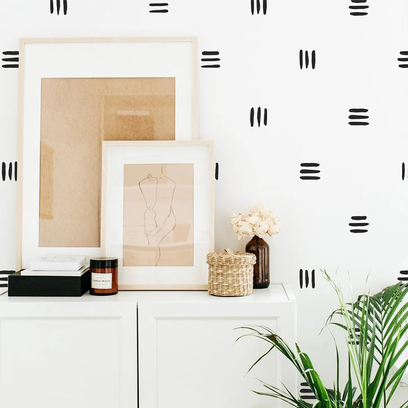 42 шт Boho скандинавский линии узор стены Стикеры Детские Детская комната линия c